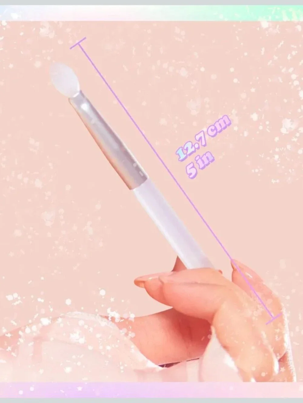 ❤️ I'm Meme Glitter Topping Brush Silicone Flat Tipped K-Beauty Korean Skincare
